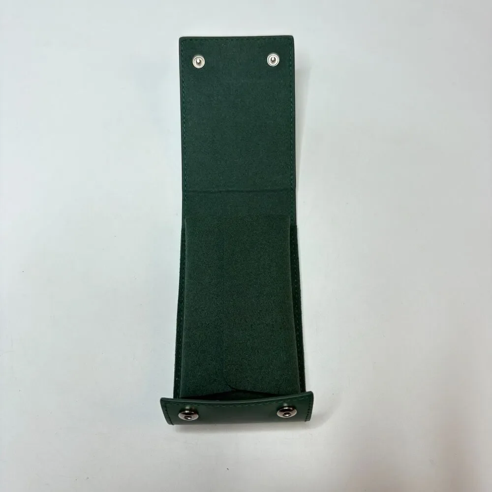 Authentic ROLEX Green Leather Service Travel Pouch Unisex One Size